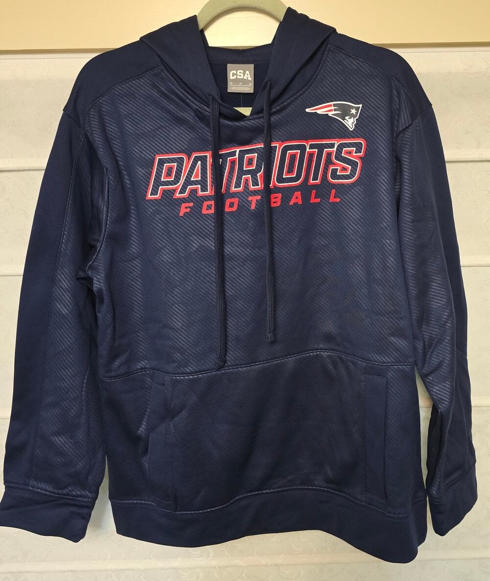 New England Patriots Mens Medium Performance Hoodie Navy Camo NFL Football NWT